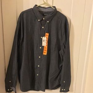 Men’s Nautical Matte Grey Long Sleeve Button Up